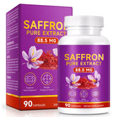 Ruduwu Saffron: bouteille et étiquette nettes pour votre rituel quotidien.