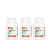 Rugby Laboratories, bouteille de comprimés magnésium oxydes 400 mg pour usage quotidien.