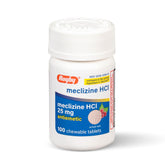 Rugby Laboratories Meclizine: emballage pratique pour le mal des transports.