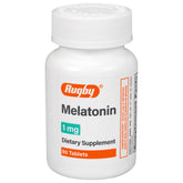 RUGBY LABORATORIES Mélatonine 1 mg - bouteille sur table, routine du soir idéale