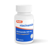 Bouteille Rugby Laboratories Niacinamide 500 mg, pratique pour usage quotidien.