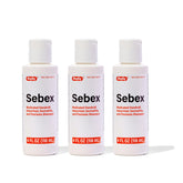Rugby Sebex Shampoing, bouteilles avant, soin ciblé pour cuir chevelu et cheveux.