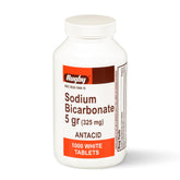 Rugby Laboratories tablettes bicarbonate 325 mg dans bouteille pour une utilisation pratique.