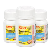 Rugby Senexon-S, bouteille de comprimés, soutien potentiel à la régularité digestive.