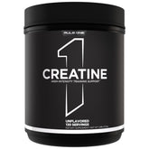 Rule 1 Poudre de Créatine dans une bouteille, pratique pour les entraînements.