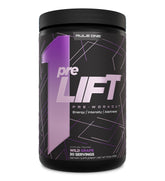 Rule 1 PreLift: bouteille et etiquette pour suivre les dosages et ingrédients.