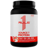 Bouteille Rule 1 Source 7 Protein saveur Fraises et Crème prête à déguster.