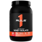 Rule 1 R1 Protein Whey Isolate – bouteille 2 lb fraises crème, récupération après séance