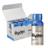 Ryde Relax Shot framboise – bouteille pratique prête à consommer pour la détente rapide.