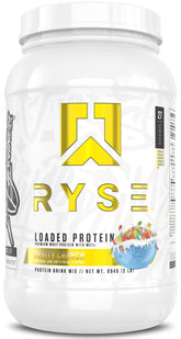 RYSE Loaded Protéine Fruity Crunch emballage clair et attrayant montrant le produit