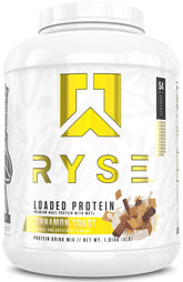 RYSE Up Protéine saveur cannelle-pain-grillé, bouteille, soutien musculaire après l'effort.