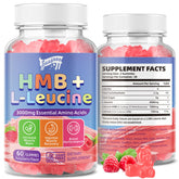 Saajoor : bouteille de gummies HMB et Leucine prête à l’emploi.