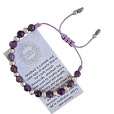 Bracelet Sabeli en améthyste 6mm, parfait pour méditation et clarté.