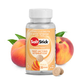 SaltStick Electrolyte FastChews en boîte pêche pour hydratation rapide pendant l'entraînement.
