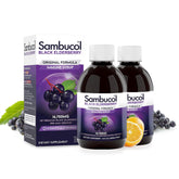 Bouteille Sambucol Sureau Noir, format pratique pour toute la famille.
