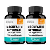 Sandhu's Magnésium Glycinate 400 mg, capsule facile à avaler, soutien sommeil potentiel.