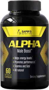 Sapir's Nutrition Alpha: bouteille du complément stimulant pour énergie durable
