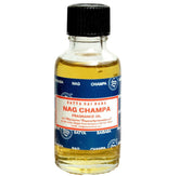 Satya Nag Champa: flacon 30 ml prêt à diffusion, parfum chaleureux et terreux.