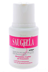 Saugella Poligyn 100 ml : flacon élégant pour une toilette intime douce et rassurante.