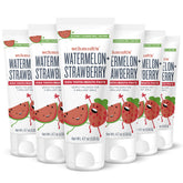 Schmidt's Enfants dentifrice Watermelon Strawberry, tube visible, goût fruité agréable et fraîcheur durable.