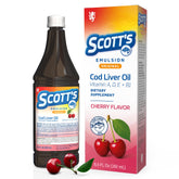 SCOTT'S EMULSION – bouteille huile poisson enfant cerise, facile à prendre au quotidien.