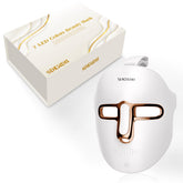 SDKWDH masque visage LED dans sa boîte, prêt pour une routine pratique et rapide.