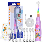 SEAGO brosse-dents électrique pour enfants, rose, prise en main facile pour petites mains.