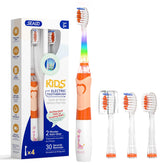 SEAGO brosse pour enfants orange vue avant, prise en main facile et adaptée aux petites mains.