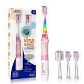 SEAGO brosse d'enfants avec LED arc-en-ciel, design ludique pour encourager le brossage quotidien.
