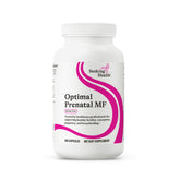 Bouteille Seeking Health Optimal Prenatal MF sur étagère, soutien digestif potentiel pendant la grossesse.