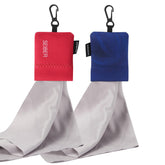 SEIBER chiffon microfibre pour lunettes avec étui néoprène rouge, pratique et réutilisable