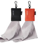 SEIBER chiffon microfibre pour lunettes avec étui néoprène, nettoyage en douceur et portable.
