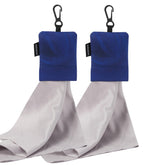 Chiffon SEIBER pour lunettes avec étui néoprène bleu, pratique et réutilisable.