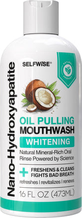 SELFWISE Nano-Hydroxyapatite huile pulling bouteille : soin quotidien des dents et gencives