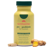 Semaine - Bouteille de prébiotiques et probiotiques pour soutien intestinal.