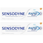 Sensodyne dentifrice menthe pack 2 — soulagement possible de la sensibilité lors du brossage.
