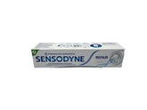Sensodyne tube dentifrice 75 ml, emballage anglais, usage quotidien pour la protection des dents.