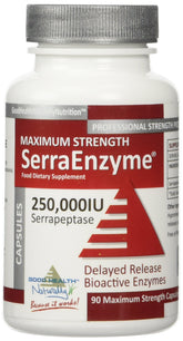 Serra Enzyme Serrapeptase – bouteille 250000 UI avec libération retardée.