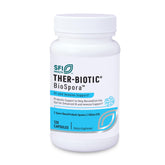 BioSpora SFI Health – bouteille et capsules, soutien digestif potentiel.