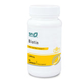 SFI Health Klaire Labs Biotine 5000 mcg, bouteille pratique pour une supplémentation quotidienne.