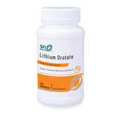 Klaire Labs SFI Health Lithium Orotate: bouteille ouverte montrant des gélules pour l'humeur