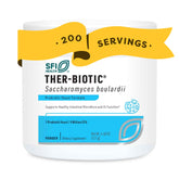 Poudre SFI Health Saccharomyces boulardii avec dosettes, dosage précis.