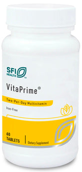 VitaPrime SFI Health en bouteille sans fer, apport quotidien potentiel.