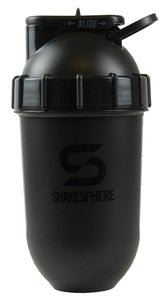 SHAKESPHERE bouteille shaker 24oz noire brillante, design élégant et anti-fuite.