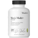 Shaklee Vita-Lea Men – bouteille et comprimés, soutien potentiel énergie quotidienne.
