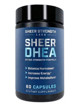 Sheer Strength DHEA 100 mg – bouteille prête à l’emploi pour une énergie quotidienne potentielle.