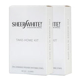 Bandes blanchiment dents Sheer White, lot double, emballage pratique pour soins à domicile.