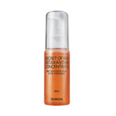 Sidmool Essence concentrée d’astaxanthine rouge, bouteille élégante, hydratation visiblement améliorée.