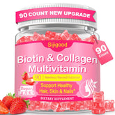 Sijigood gommes collagene multi – bouteille visible, soutien potentiel pour peau et cheveux.