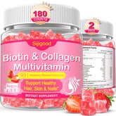 Gommes de collagène Sijigood pour visage-cheveux-ongles, peau éclatante et cheveux renforcés.